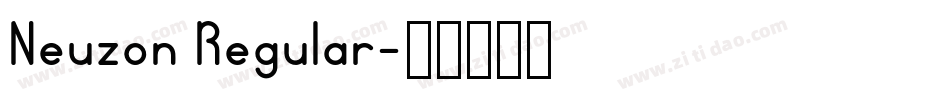 Neuzon Regular字体转换